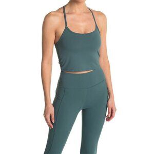X BY GOTTEX Cropped Cami Tank in Jade Size Small